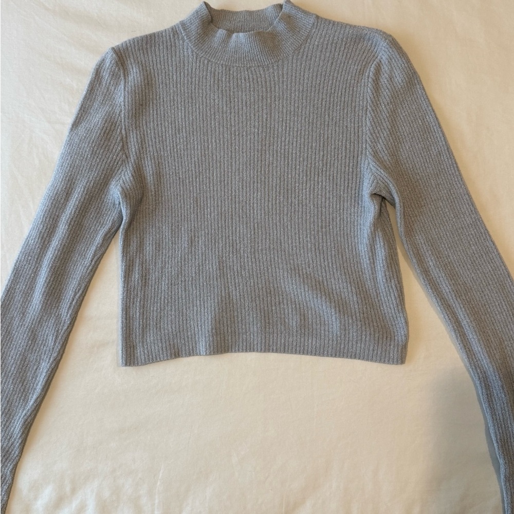 Forever 21 Gray Ribbed Knit Top